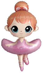 Шар (46''/117 см) Фигура, Балерина, 1 шт. в уп.