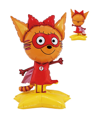 Шар 3D (40''/102 см) Фигура на подставке, Три Кота, Карамелька, 1 шт. в уп.