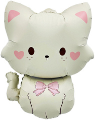 Шар (28"/71 см) Фигура, Влюбленный котик, Сатин, 1 шт. в уп.