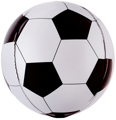 Шар 3D (50''/127 см) Сфера, Футбольный мяч, 1 шт. в уп.