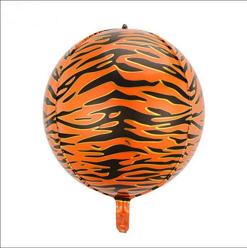 Шар 3D (22"/56 см) Сфера, Сафари, Тигр, 1 шт.