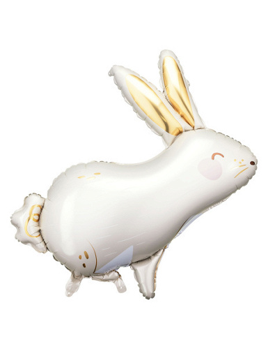 ПД Шар (28"/71 см) Фигура, Кролик, Белый, 1 шт. в уп.