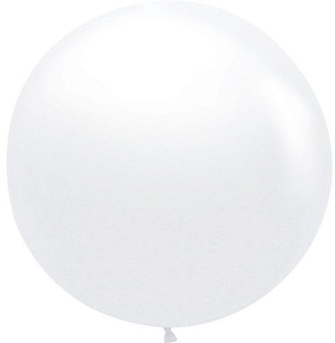 S Шар (24''/61 см) Белый (005), пастель, 10 шт.