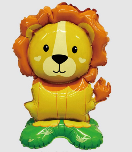 Шар 3D (23"/60 см) Фигура на подставке, Львенок, 1 шт. в уп.