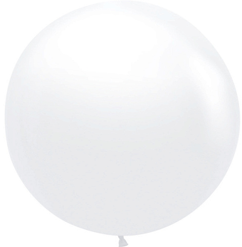 S Шар (24''/61 см) Белый (005), пастель, 10 шт.