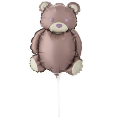 Шар с клапаном (15"/38 см) Мини-фигура, Милый мишка, 1 шт.