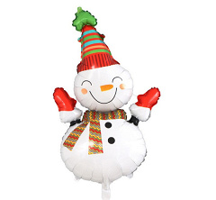 Шар (36"/91 см) Фигура, Веселый снеговик, 1 шт. в уп.