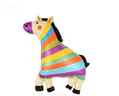 Шар (34"/86 см) Фигура, Зебра, Яркая, 1 шт. в уп.