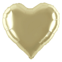 Шар с клапаном (9"/23 см) Мини-сердце, Золото, Античное, 1 шт.