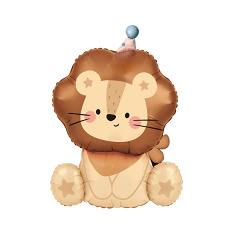 Шар (31"/79 см) Фигура, Лев в колпачке, 1 шт. в уп.