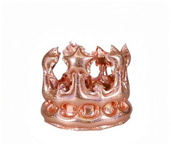 Шар с клапаном (8"/20 см) Фигура, Корона, Розовое золото, 1 шт. 