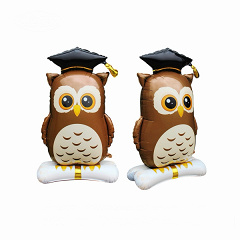 Шар 3D (61"/155 см) Фигура на подставке, Совушка Выпускник, 1 шт. в уп.