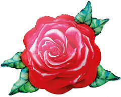 Шар (32''/81 см) Фигура, Цветок, Акварельная роза, Красный, 1 шт. в уп.