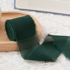 Лента декоративная (4 см*5 м) Тёмно-Зеленая, 1 шт.