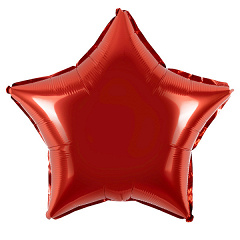 Шар (32"/81 см) Звезда, Красный, 1 шт. в уп.