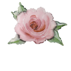Шар с клапаном (14"/36 см) Мини-фигура, Роза Акварель, 1 шт.