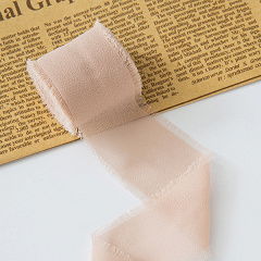 Лента декоративная (4 см*5 м) Бежевая, 1 шт.