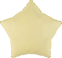 G Шар (18''/46 см) Звезда, Сливочное масло, Матовый, 1 шт.
