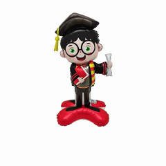 Шар 3D (45"/115 см) Фигура на подставке, Выпускник, 1 шт. в уп.