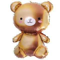G Шар (29"/74 см) Фигура, Мишка, Коричневый, 1 шт. в уп.
