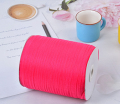 Лента декоративная (1 см*450 м) Органза, Ярко-Розовый, 1 шт.