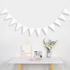 Гирлянда Флажки, Белый, 13*19 см, 1 уп.
