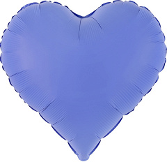 G Шар (18''/46 см) Сердце, Голубой Лотос, Матовый, 1 шт.