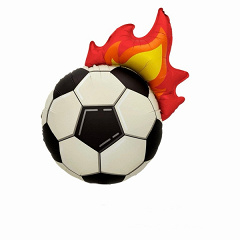 Шар (26"/66 см) Фигура, Огненный футбольный мяч, 1 шт. в уп.