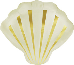 Шар (21''/53 см) Фигура, Морская ракушка, Кремовый, Сатин, 1 шт. в уп.