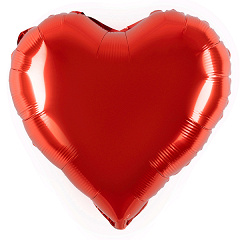 Шар (36''/91 см) Сердце, Красное, 1 шт. в уп.