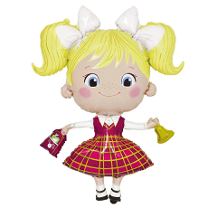 Шар (46''/117 см) Фигура, Школьница, Ученица Девочка, 1 шт. в уп.