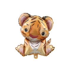 Шар (24"/61 см) Фигура, Милый Тигрёнок (надув воздухом), 1 шт. в уп.