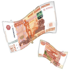 Шар (26"/66 см) Фигура, Купюра 5000 рублей, 1 шт. в уп.