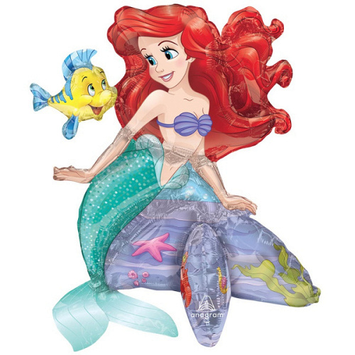 A Шар 3D (20"/51 см) Фигура, Русалочка Ариэль, 1 шт. в уп.