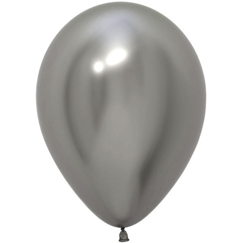 S Шар (12''/30 см) Reflex, Зеркальный блеск, Серебро (981), хром, 12 шт. (212981-12)