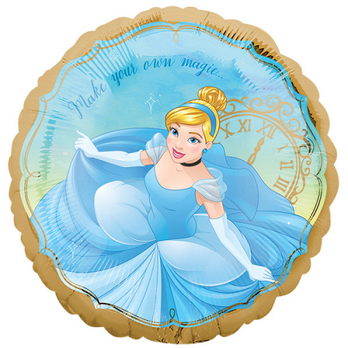 A Шар (18''/46 см) Круг, Золушка, 1 шт.