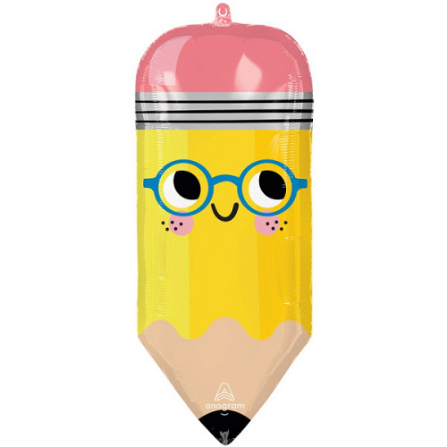 A Шар (29''/74 см) Фигура, Карандаш, Желтый, 1 шт. в уп.