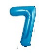 Шар (40"/102см) Цифра 7, Голубой, 1шт