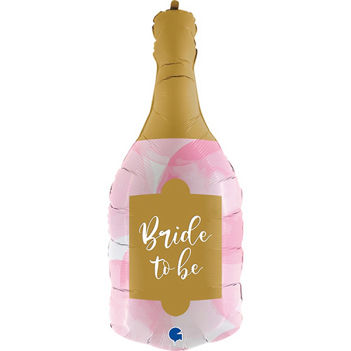 G Шар (32"/81 см) Фигура, Бутылка шампанского, BRIDE TO BE, 1 шт. в уп.