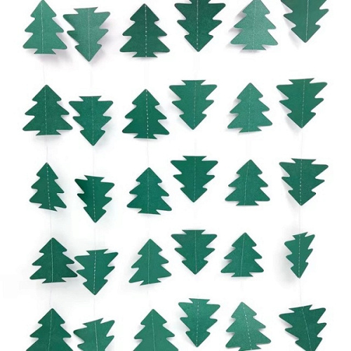 Гирлянда-подвеска, Ёлочки, Зелёный, 200 см, 1 уп.