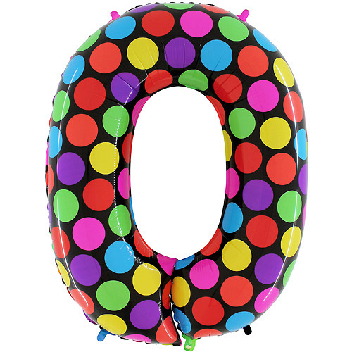 G Шар (40"/102 см) Цифра 0, Супер Яркий, 1 шт. в уп.