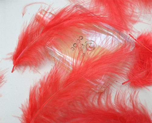 Перья, Красный, 12-15 см, 50 шт.