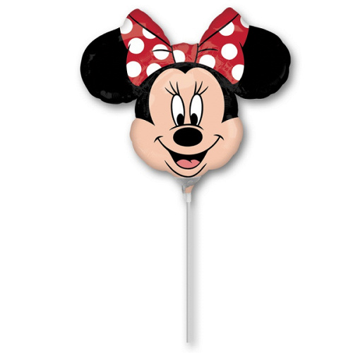 A Шар (10"/25 см) Мини-фигура, Голова, Минни, 1 шт.