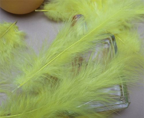 Перья, Желтый, 12-15 см, 50 шт.