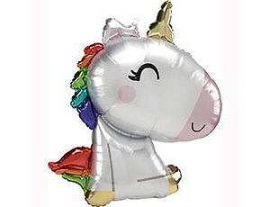 A Шар (29''/74 см) Фигура, Единорог, Малыш, Сатин, 1 шт. в уп.