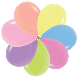 S Шар (12''/30 см) Ассорти, флуор, 50 шт.