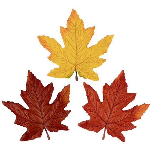 Листья клена, искусственные, Ассорти, 12*14 см, 10 шт.