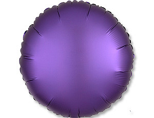 А Шар (18"/46 см) Круг, Purple, Сатин. 1 шт.