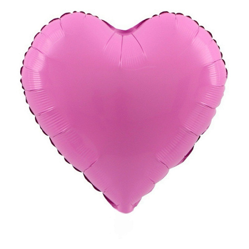Шар (18''/46 см) Сердце, Розовый, Матовый, 1 шт.