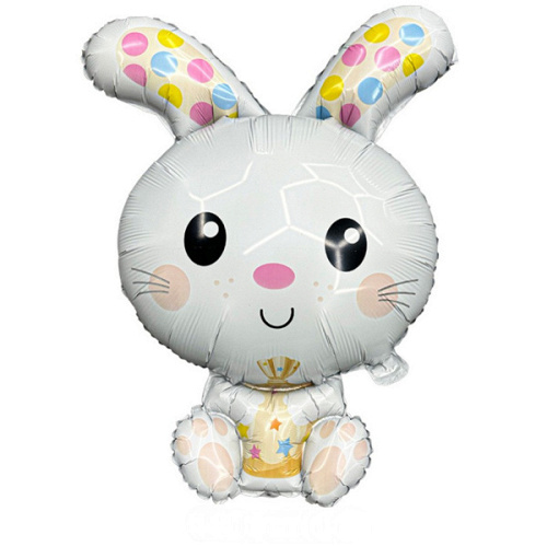 Шар (28"/71 см) Фигура, Зайчик, Веселые уши, 1 шт. в уп.